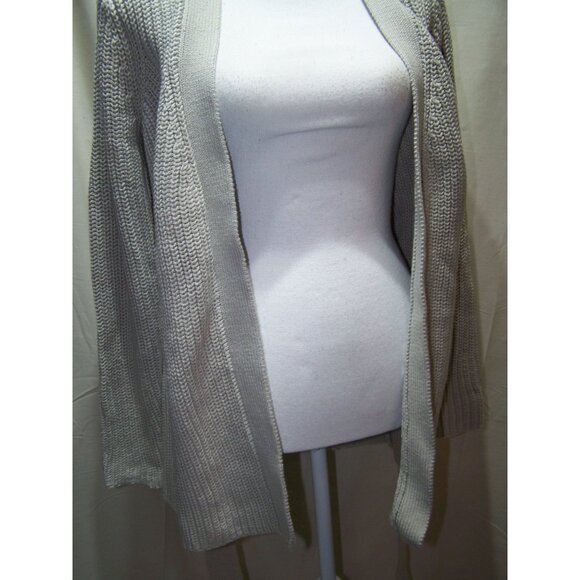 Naturals d & co.  Sweater Cardigan Cotton Medium Beige Belt - Picture 4 of 8